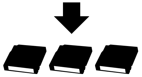 分散したデータをLTOへ集約保存