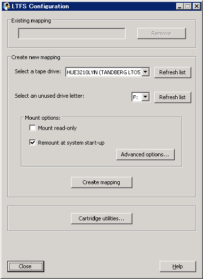 LTFS マッピング