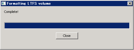 LTFS フォーマット