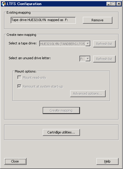 LTFS マッピング